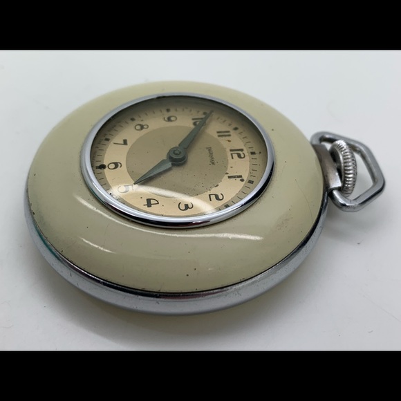Ingraham Emailed Vintage Pocket Watch - Picture 2 of 8